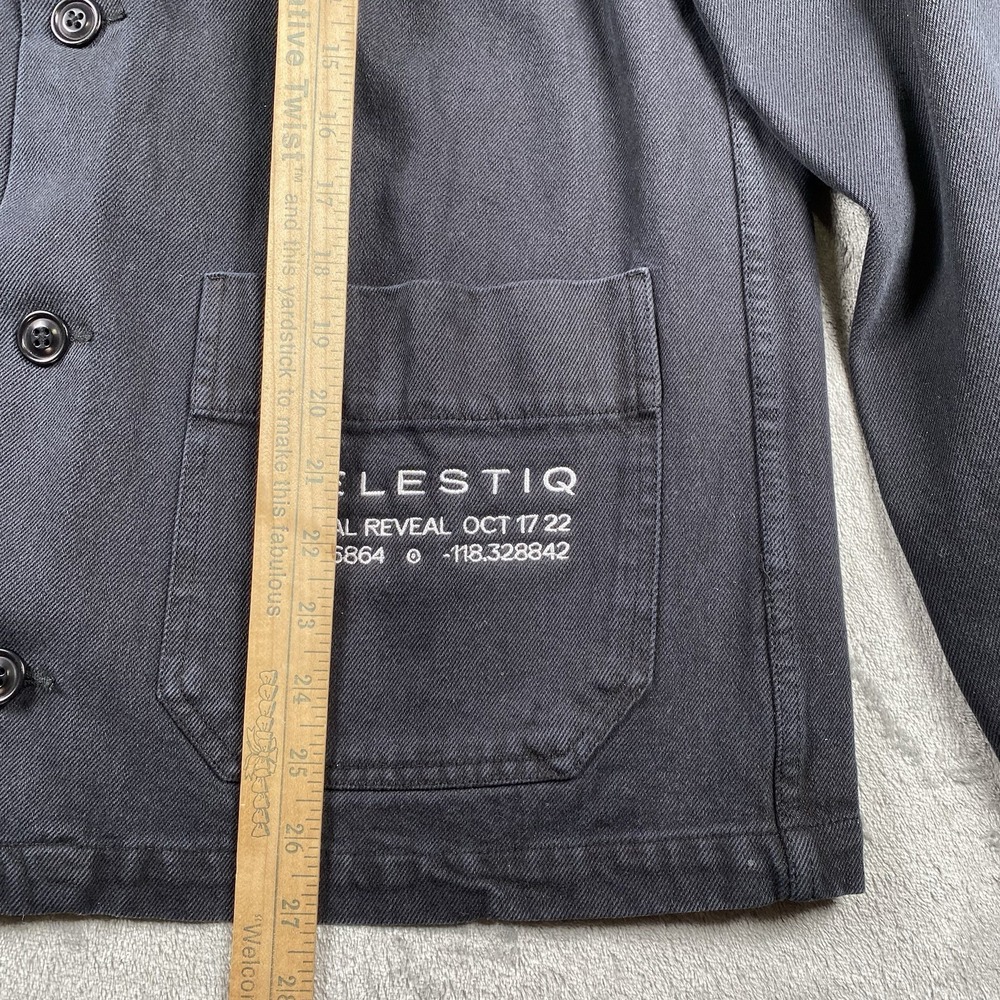 Alex Mill Britt Work Jacket Womens L Black Recycled Cotton Cadillac Celestiq - Picture 16 of 16